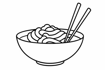 undle of ramen in-bowls and chopsticks set