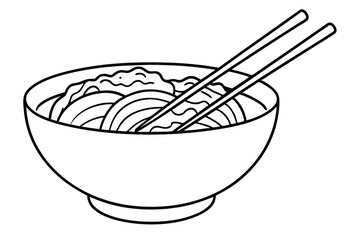 undle of ramen in-bowls and chopsticks set