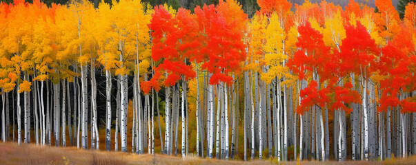 Obraz premium aspen_trees_in_the_fall
