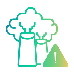 pollution Line Gradient Icon