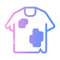 textile waste Line Gradient Icon