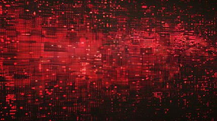 Red bits figuring data corruption in a sequence of bits on a screen