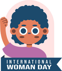 International Woman Day Character Sticker