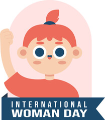 International Woman Day Character Sticker