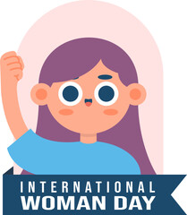 International Woman Day Character Sticker