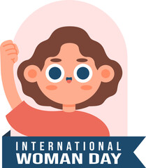 International Woman Day Character Sticker