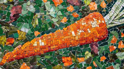 Child task carrot mosaic children s artwork
