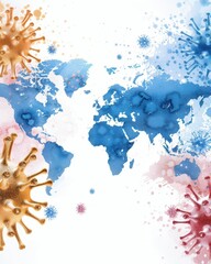 Fototapeta premium Global health crises and economic effects