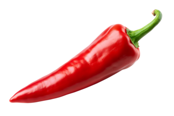 Red chili pepper isolated transparent background