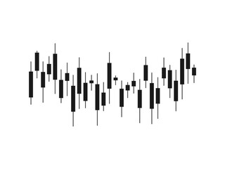 Bullish candlestick pattern silhouette. Candlestick pattern for trading, bullish, currency, forex, stock market. Candlestick chart patterns for trading.