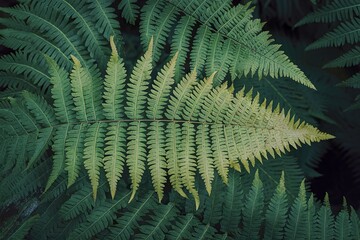 Fern leaves, the close up