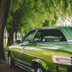 Morning Drive Through the Green Landscape