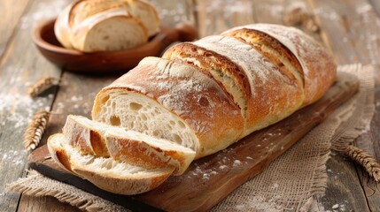 Naklejka premium Italian Bread with Room for Text