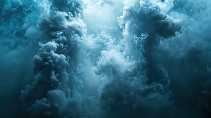 The sky is filled with fluffy white clouds, and the sun is shining through them, creating a warm and peaceful atmosphere