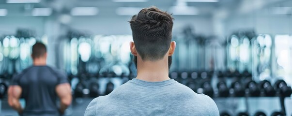 Trainer guiding disciplined lifestyle changes for mass building, clients lifting weights, motivational gym setting