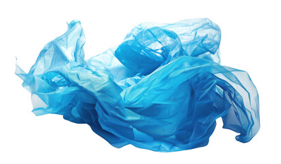 Fototapeta premium Crumpled Blue Plastic Bag