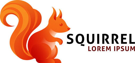 Squirrel Animal Design Icon Mascot Illustration