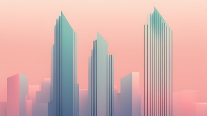 Obraz premium abstract wallpaper illustration representing real estate lifestyle with geometric shapes