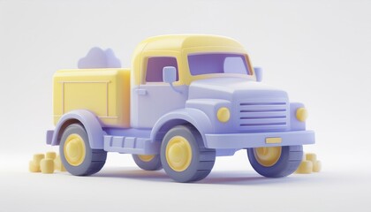 toy truck isolated on white