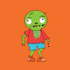 hallowen cartoon dead zombie