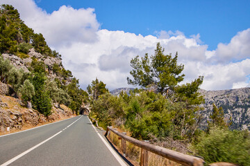 Reise nach Mallorca. Die Passstraße nach Lluc.