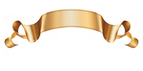 Golden Ribbon Banner