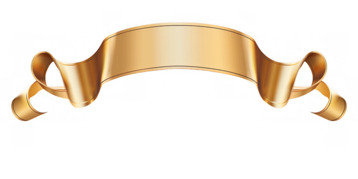 Golden Ribbon Banner
