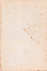 Old Paper Book Page, Sheet Texture, Vintage Background, Crumpled Paper With Stains