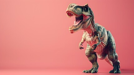 Surreal Vintage Tyrannosaurus Rex Dinosaur Posing in Studio Lighting