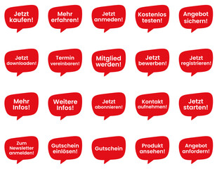 rote CTA Homepage Button organisch