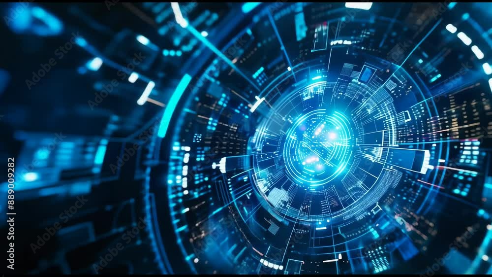 Aufkleber digital data network protection, future technology network concept. perfect for hi-tech, science, te