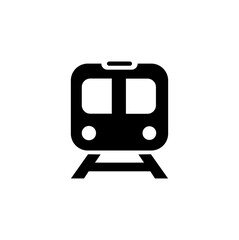 Black train vector with white background for design