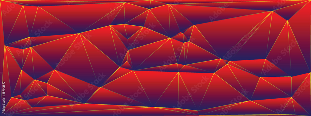Aufkleber abstract red and blue geometric triangle background vector