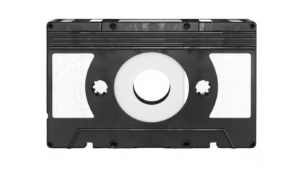 Old VHS Cassette Tape with Blank Label