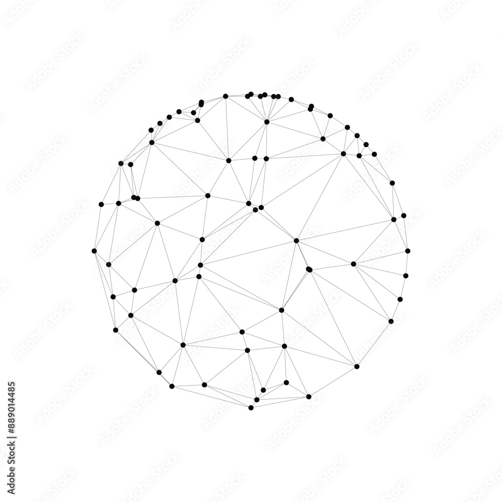 Fototapete earth globe design with plexus line style. vector illustration.