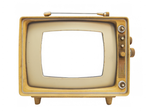 Retro TV Frame with Knobs