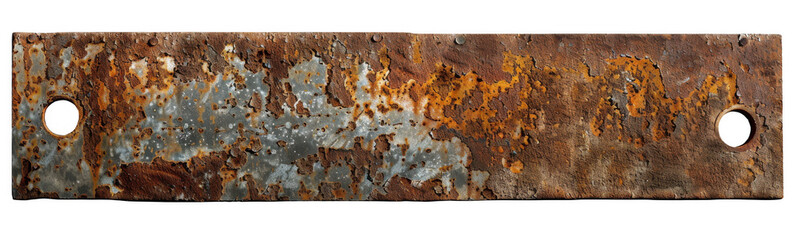 Rusty Metal Sign with Weathered Texture