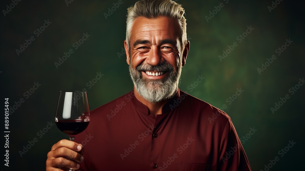 Poster with a glass of wine