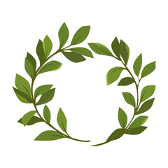 Laurel wreath vector illustrstion isolated on white background.
