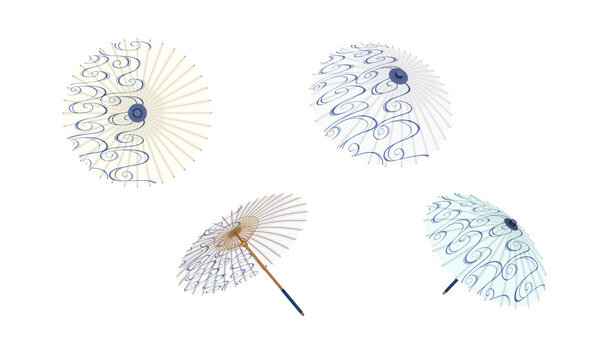 Japanese umbrella with a traditional Japanese pattern &ldquo;Ryusui&rdquo; 