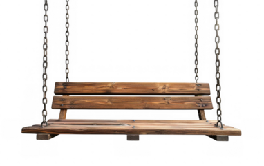 Wooden Swing Seat with Chains