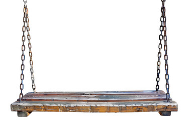 Wooden Swing Seat with Chains