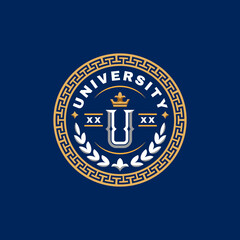 A university logo emblem with a classic style