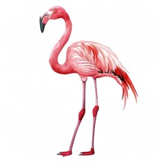 Obraz premium Flamingo Eclectic animal fashion cartoon isolated whitebackground