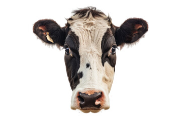 Head of cow isolated on transparent background