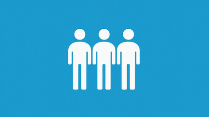 A minimalist icon showing three individuals standing together.