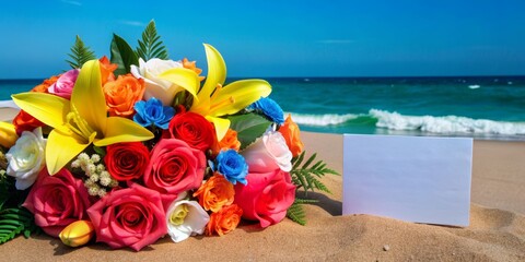 flowers on the beach