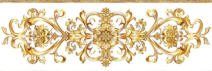 Luxurious Gold Decorative Border