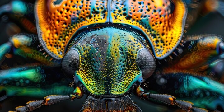 professional macro photo of beetle 