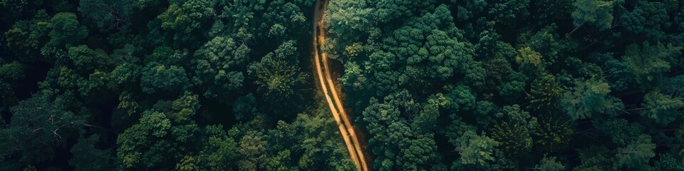 Aerial Top View of Winding Mountain Road in Dense Green Forest. Scenic Drive from Various Angles. Artistic Design Mockup Template. AI-Generated, 4K High-Definition Wallpaper
